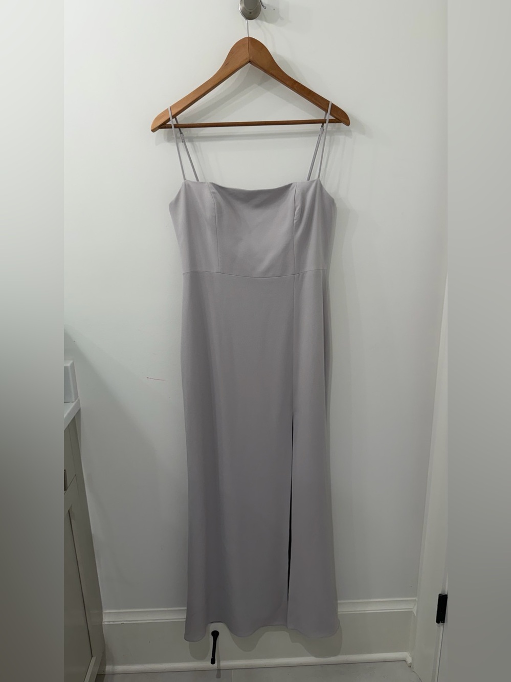 NEW Park & Fifth Jupiter Maxi Side Slit Bridesmaid Dress in Lavender Grey